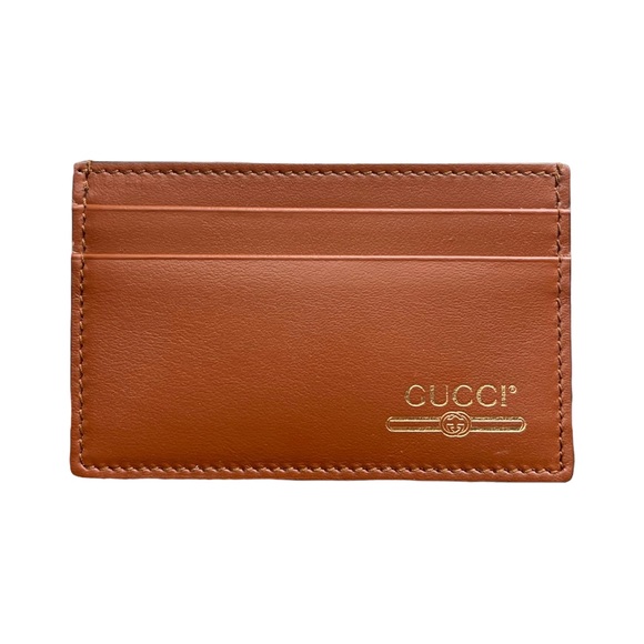 Gucci Logo Leather Card Holder Wallet - Picture 1 of 6
